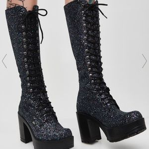 ROC Australia RAVE Dolls Kill Glitter Boots